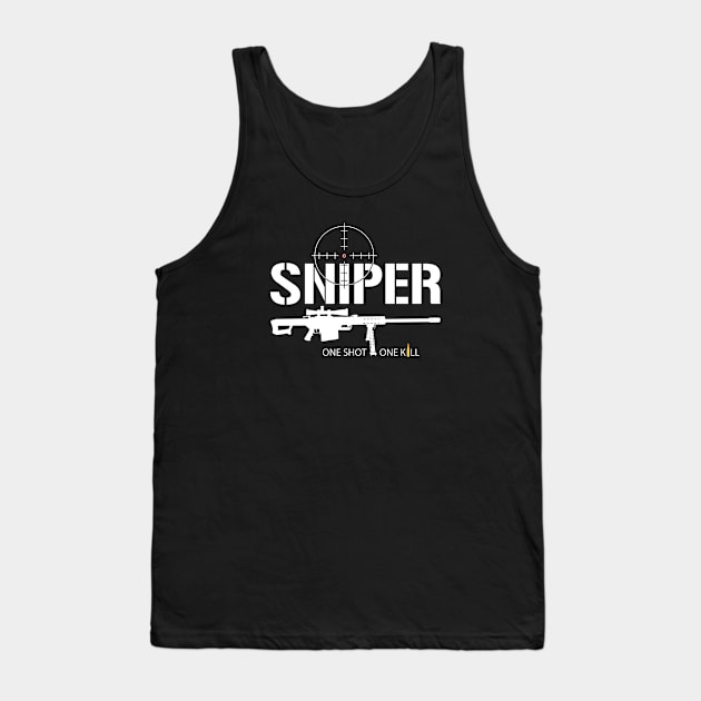 Sniper Accuracy One Shot 1 Kill Long Range Tank Top by parashop